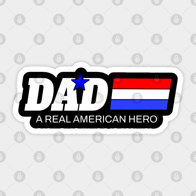 Dad A Real American Hero Sticker by Gamers Gear